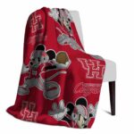 customized houston cougars mickey red blanket best selling
