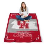 customized houston cougars paint strokes red white blanket best selling