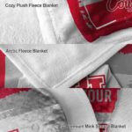 customized houston cougars paint strokes red white blanket best selling