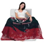 customized houston texans grunge streaks blue blanket latest model