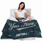 customized houston texans grunge texture blue white blanket latest model