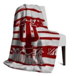 customized indiana hoosiers floral stripes red white blanket best selling