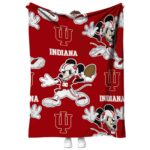 customized indiana hoosiers mickey red blanket best selling