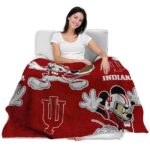 customized indiana hoosiers mickey red blanket best selling
