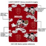 customized indiana hoosiers mickey red blanket best selling