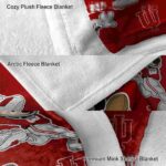 customized indiana hoosiers mickey red blanket best selling
