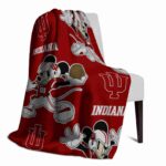 customized indiana hoosiers mickey red blanket best selling