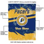customized indiana pacers grunge streaks blue blanket new arrival