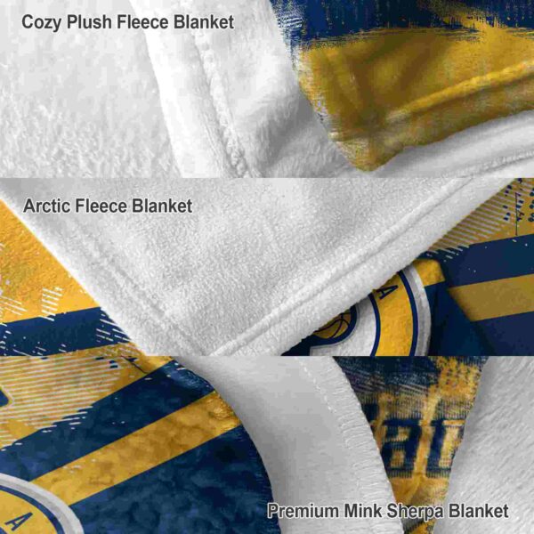 customized indiana pacers grunge streaks blue blanket premium grade