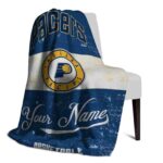 customized indiana pacers grunge texture blue white blanket best selling