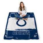 customized indianapolis colts paint strokes blue white blanket high quality