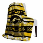 customized iowa hawkeyes floral stripes black white blanket top rated