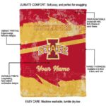 customized iowa state cyclones grunge streaks red blanket best selling