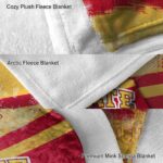 customized iowa state cyclones grunge streaks red blanket best selling