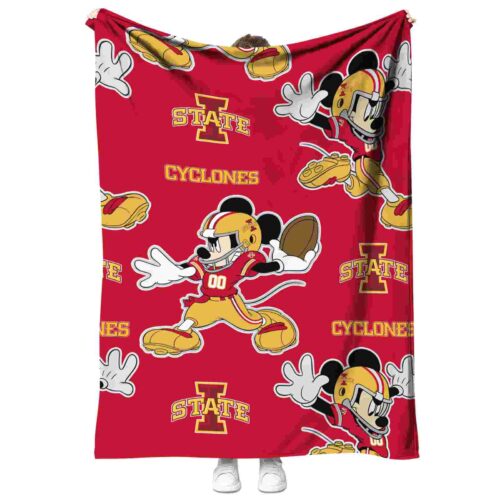 customized iowa state cyclones mickey red blanket best selling
