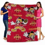 customized iowa state cyclones mickey red blanket best selling