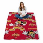 customized iowa state cyclones mickey red blanket best selling