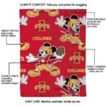 customized iowa state cyclones mickey red blanket best selling