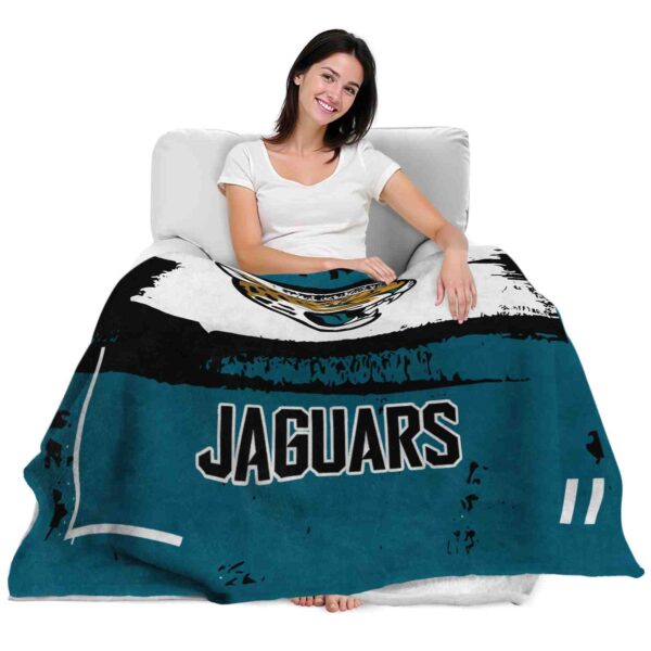 customized jacksonville jaguars paint strokes teal white blanket latest model