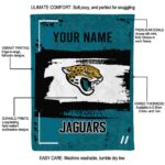 customized jacksonville jaguars paint strokes teal white blanket new arrival