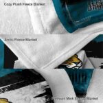 customized jacksonville jaguars paint strokes teal white blanket premium grade
