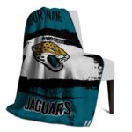customized jacksonville jaguars paint strokes teal white blanket top rated