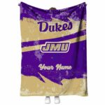 customized james madison dukes grunge streaks purple blanket best selling