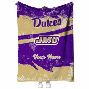 customized james madison dukes grunge streaks purple blanket best selling