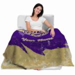 customized james madison dukes grunge streaks purple blanket best selling