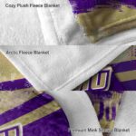 customized james madison dukes grunge streaks purple blanket best selling