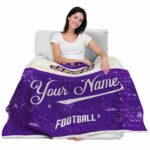 customized james madison dukes grunge texture purple white blanket best selling