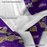 customized james madison dukes mickey purple blanket best selling