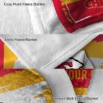 customized kansas city chiefs paint strokes red white blanket premium grade