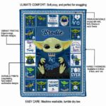 customized kansas city royals baby yoda royal blue blanket new arrival