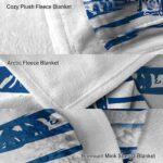 customized kansas city royals floral stripes royal blue white blanket premium grade