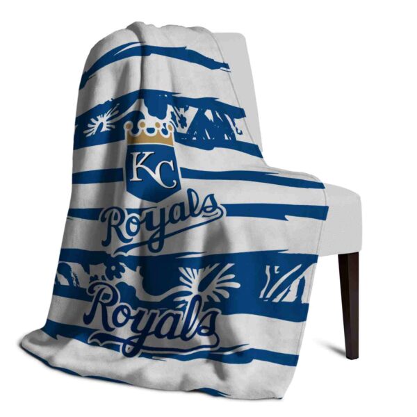 customized kansas city royals floral stripes royal blue white blanket top rated