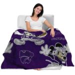 customized kansas state wildcats mickey purple blanket best selling