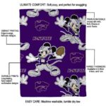 customized kansas state wildcats mickey purple blanket best selling