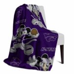 customized kansas state wildcats mickey purple blanket best selling