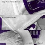 customized kansas state wildcats paint strokes purple white blanket best selling