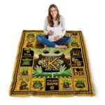 customized kennesaw state owls baby yoda gold blanket best selling