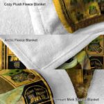 customized kennesaw state owls baby yoda gold blanket best selling