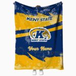 Customized Kent State Golden Flashes Grunge Streaks Navy Blue Blanket 1 customized kent state golden flashes grunge streaks navy blue blanket best selling