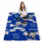 customized kentucky wildcats mickey blue blanket best selling