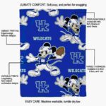 customized kentucky wildcats mickey blue blanket best selling
