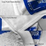 customized kentucky wildcats paint strokes blue white blanket premium grade