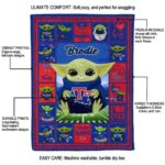 customized la tech baby yoda blue blanket best selling