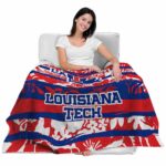 customized la tech floral stripes blue white blanket best selling