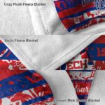 customized la tech floral stripes blue white blanket best selling