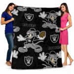 customized las vegas raiders mickey black blanket best selling